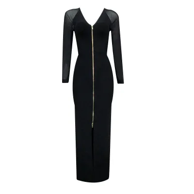 Metal zip dress Black - Shop at LoveMi