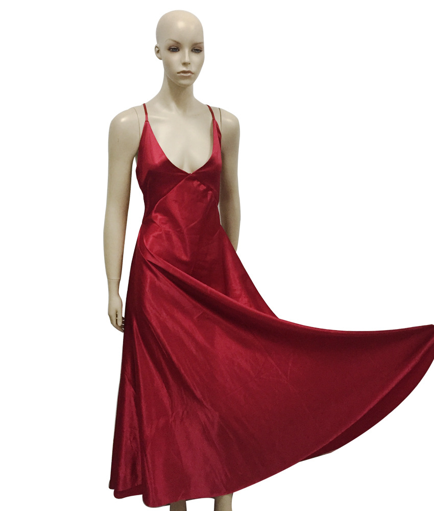 Ladies suspender dress banquet evening dress long skirt