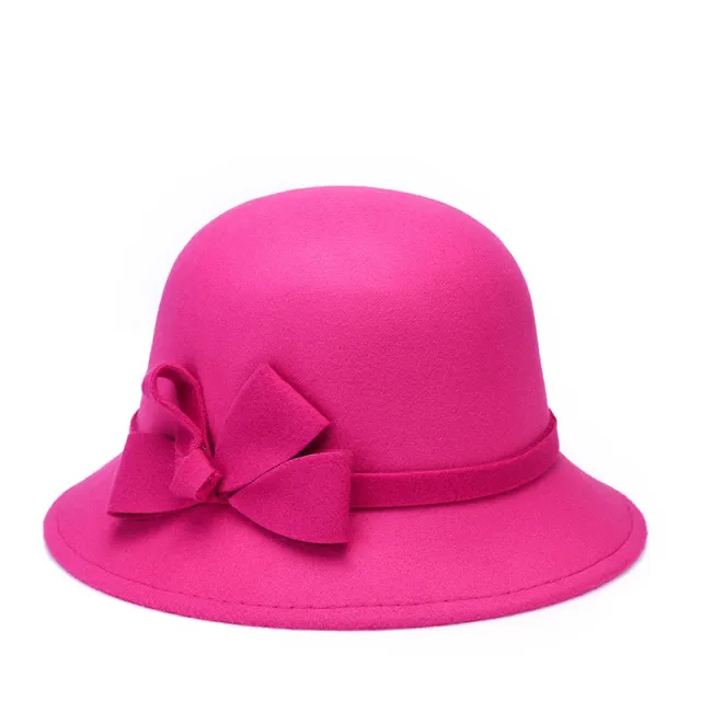 New fashion Korean sunscreen sun shading hat in autumn and winter imitation wool hat leisure outdoor hair basin cap Rose Red - Shop at LoveMi