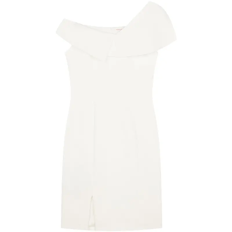 Split white dress