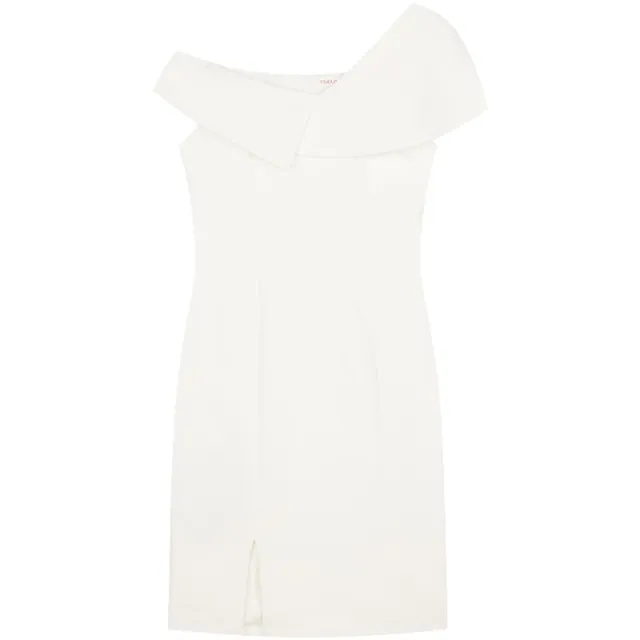 Split white dress dress White - Shop at LoveMi