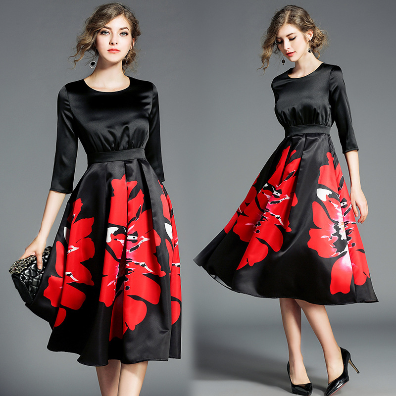 Floral temperament dress