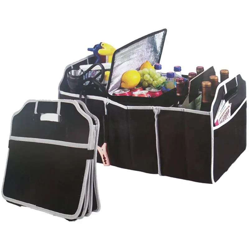 Car storage box built-in case folding back-up