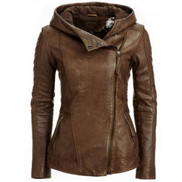 Fashion Hooded Long Sleeve Lea