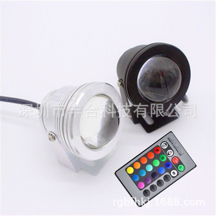 Factory Direct 10W RGB Bottom Lamp Seven Color Remote Control 10W RGB Underwater Lamp 10W RGB LED — foto 3