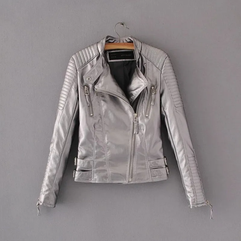 Locomotive PU leather clothing - Slvery