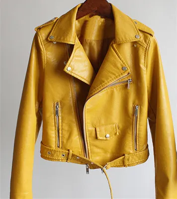 Small leather jacket Yellow - Shop at LoveMi