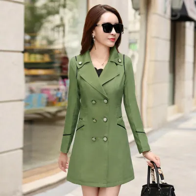 Slim slimming large size tide long section Army Green - Shop at LoveMi