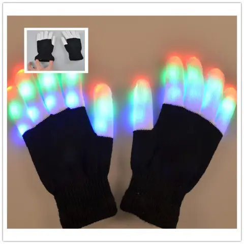 Led Glowing Gloves Rainbow
