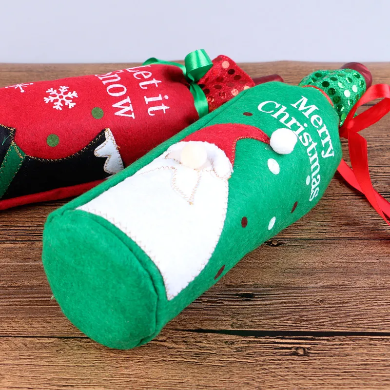 Christmas Ornament wine bottle set Christmas decorations red wine gift gift bag – image 4