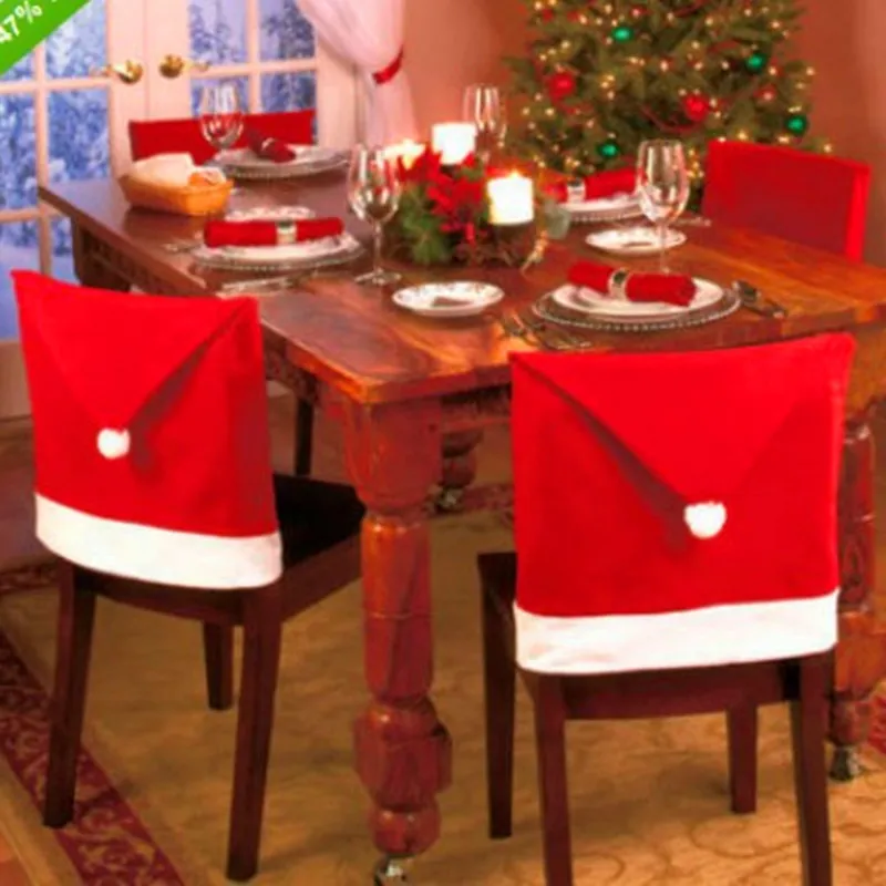 High quality Christmas Chairs Set Christmas goods table decorated Christmas hat in large quantities – image 2