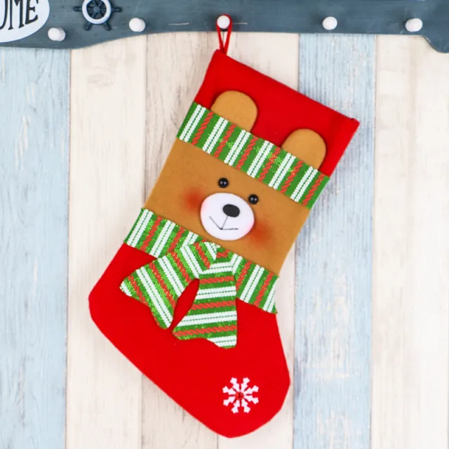 Christmas Gift Bag Christmas Decorations Gift Bag Pendant Ornaments Large Christmas Stockings Socks Christmas Bear - Shop at LoveMi