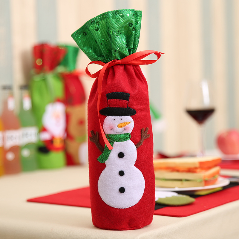 Wine bag snowman