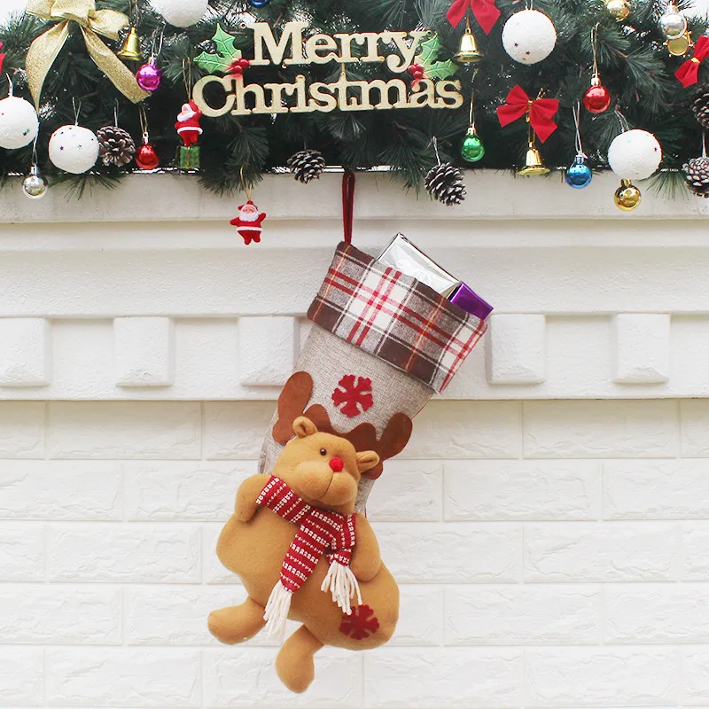 Christmas Sock Gift Bag Christmas Ornament - Elk