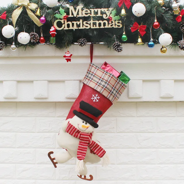 Christmas Sock Gift Bag Christmas Ornament Snowman - Shop at LoveMi
