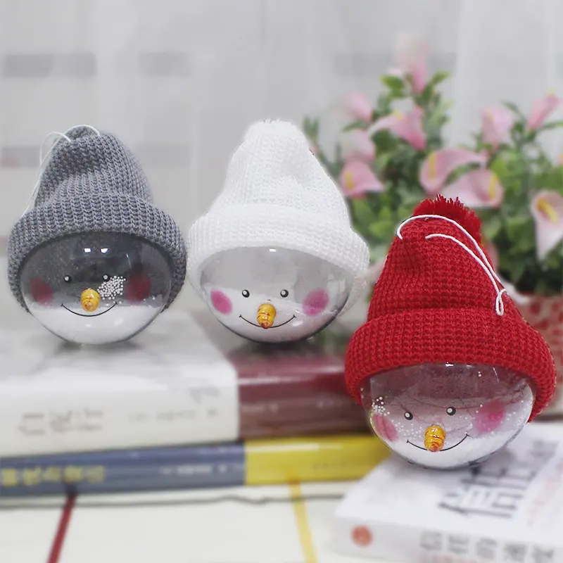Christmas Decorations Creative Snowman Children Toys Plastic Ball Pendant