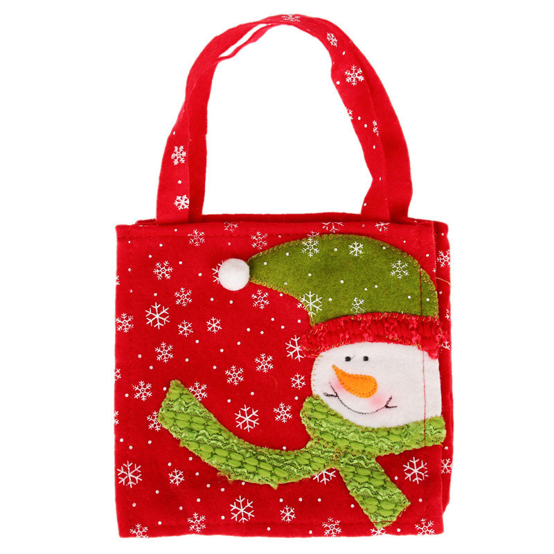 Snowman red bag green scarf