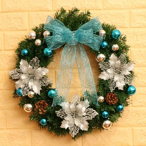 40 50 60CM Christmas Wreath Mince Rattan Ring Door