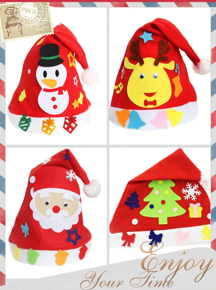 DIY Christmas Hat Christmas Children's Nursery School Christmas Necessities and Children's Christmas Hat – image 3