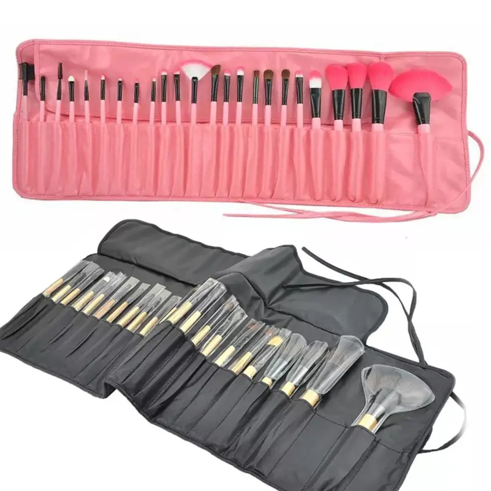 24 Logs Black Makeup Brush Set Beauty
