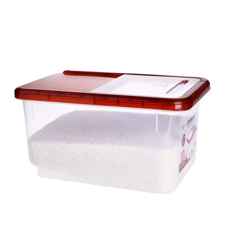 The CH8868 10KG Japanese box slide Gaimi rice bucket migang flour box creative kitchen supplies factory wholesale