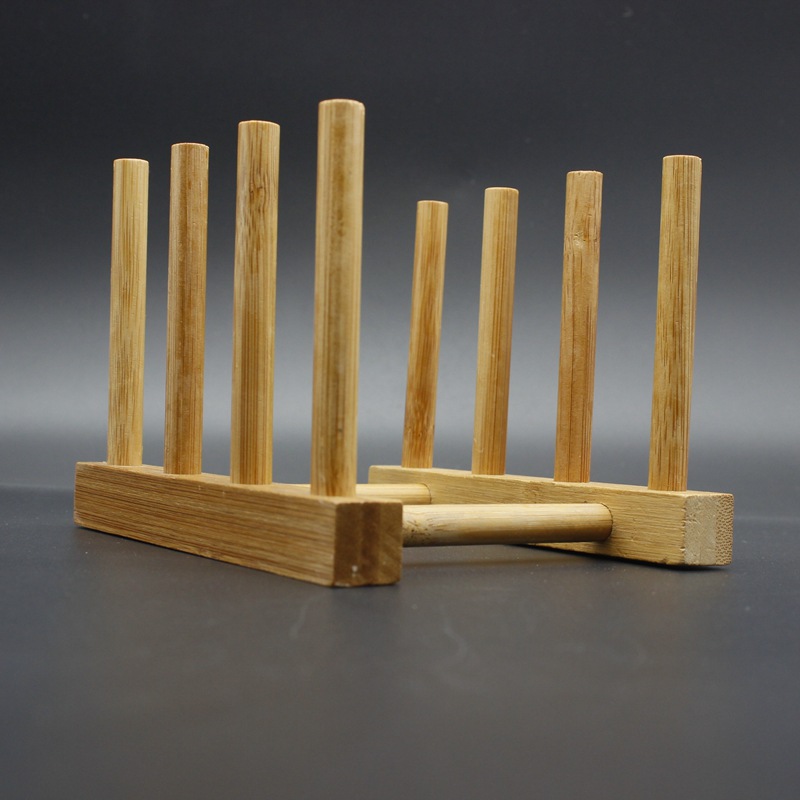A variety of kitchen supplies, bamboo green living display dish bowl tray cake rack drainboard