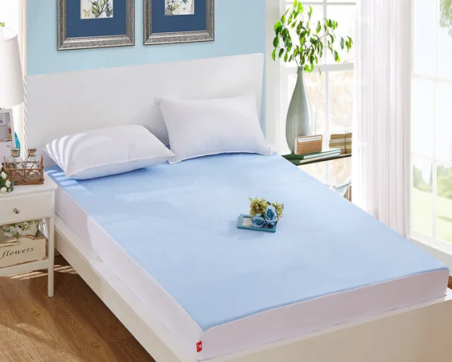 Cotton waterproof bed sheet Blue - Shop at LoveMi