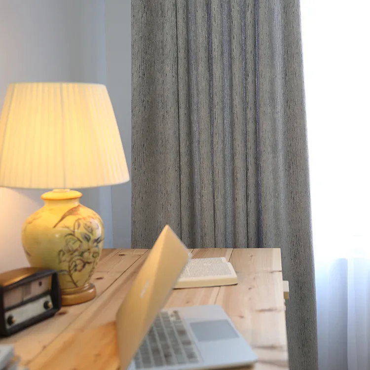 Solid color modern simple thick cotton curtain fabric – image 3