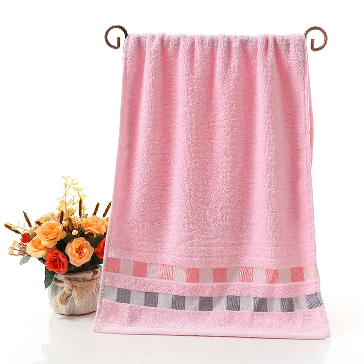 Cotton face towel - Square Pink
