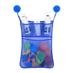 Bathroom Mesh Net Storage Bag Baby Bath Bathtub Toy Mesh Net Storage Bag Organiser Holder For Home - Blue - View 1