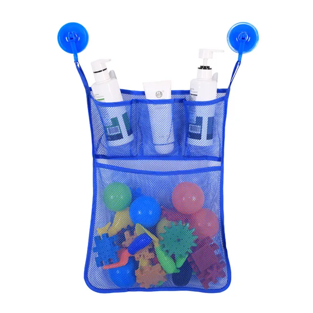 Bathroom Mesh Net Storage Bag Baby Bath Bathtub Toy Mesh Net Storage Bag Organizer Holder For Home Blue - Shop at LoveMi