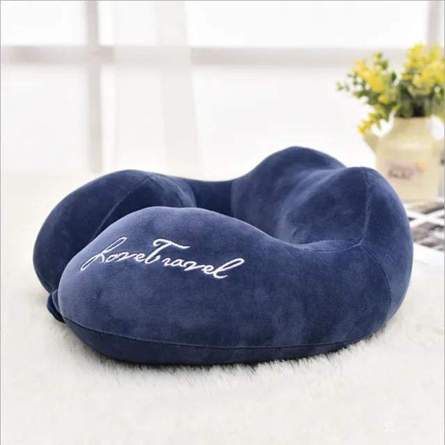 Custom Creative U Travel Pillow Shaped Plane Travel Sambo U shaped Pillow Neck Pillow Neck Guard Spot Navy - Shop at LoveMi