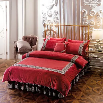 Four-piece Thick Crystal Velvet