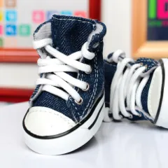 Cowboy dog shoes - Blue - View 1