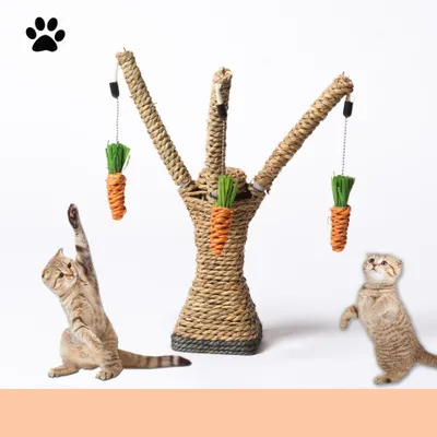 Theclimbing frame sisal rope scratchingtoytoys, sisal grinding claws scratching post platform pet supplies - 27X10X8Cm