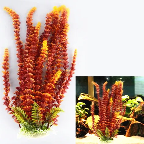 Aquarium fish tank ornament simulation plant Orange - Shop at LoveMi