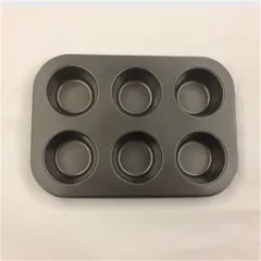 DIY baking tools six non stick coating of flat round 6 cups and 6 hole tray cake mould - View 1