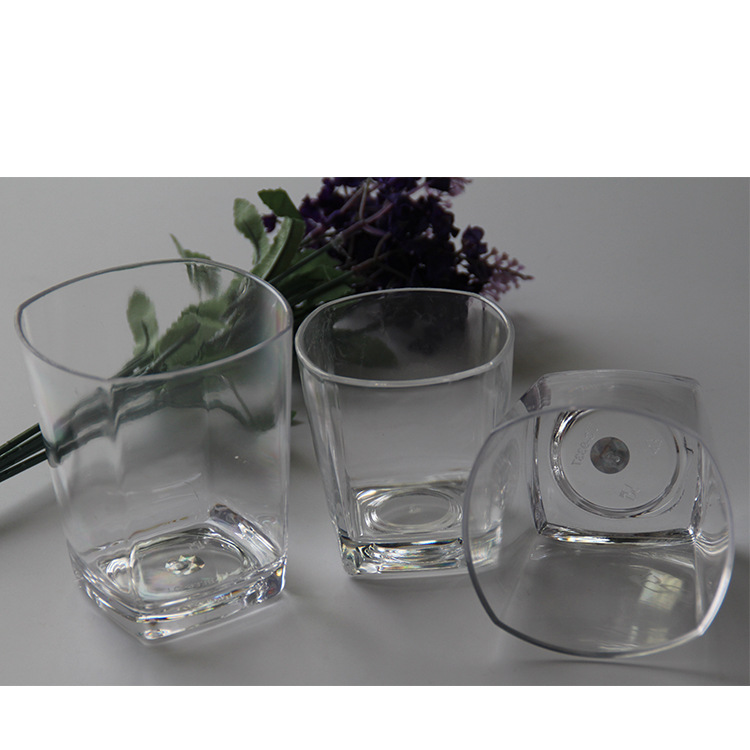 Yongkang bar KTV acrylic beer cup small wine cup four square water cup whisky cup wine cup wholesale