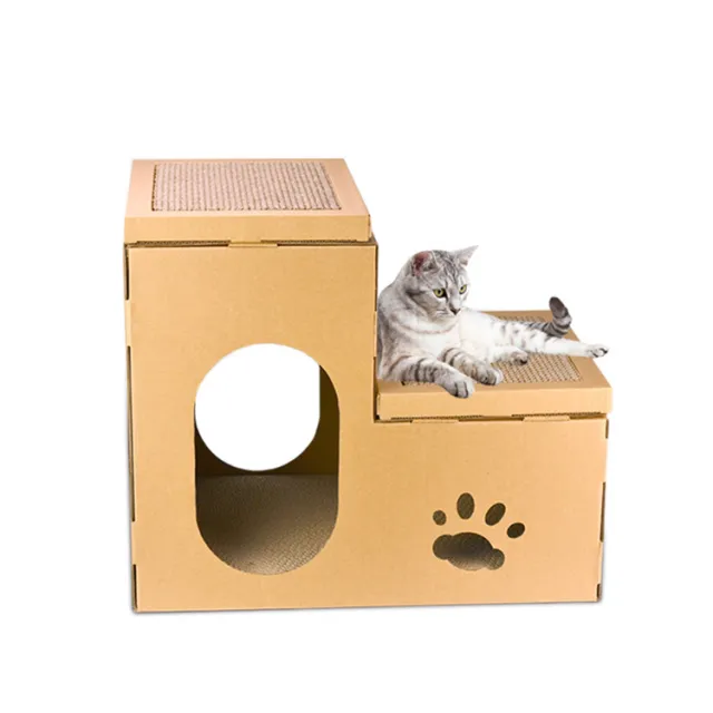 Cat House Double Ladder Cat Claw Disc Grinding Disc Free Catnip Toys - Shop at LoveMi
