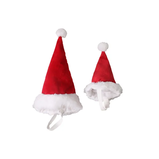 Christmas ornaments factory Christmasparty supplies, European and American cross border pet Christmas red hats Red - Shop at LoveMi