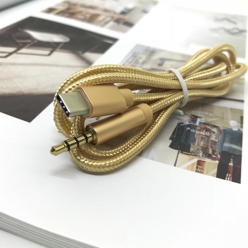 Type-C to 3.5mm AUX Audio Cable – USB-C to Headphone Jack Braided Cord for Car & - 第 3/5 張圖片
