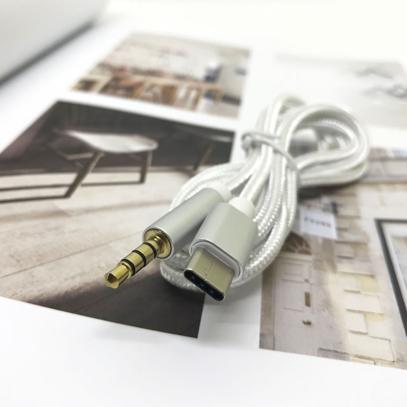 Type-C to 3.5mm AUX Audio Cable – USB-C to Headphone Jack Braided Cord for Car & - 第 5/5 張圖片