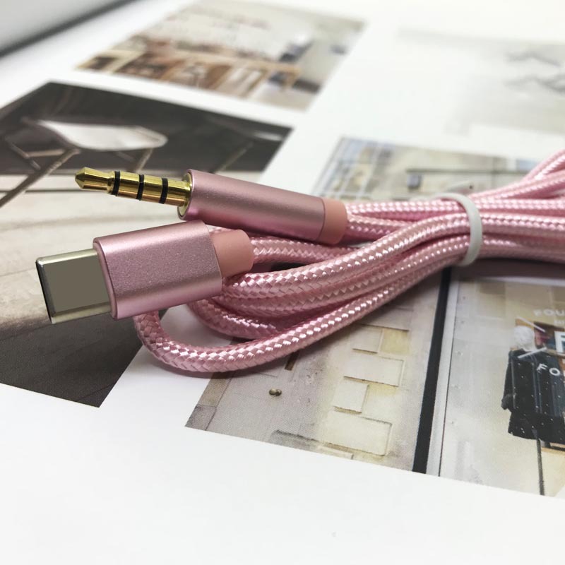 Type-C to 3.5mm AUX Audio Cable – USB-C to Headphone Jack Braided Cord for Car & - 第 4/5 張圖片