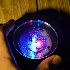 LED Round Light Cup Mat - Colorful - View 1