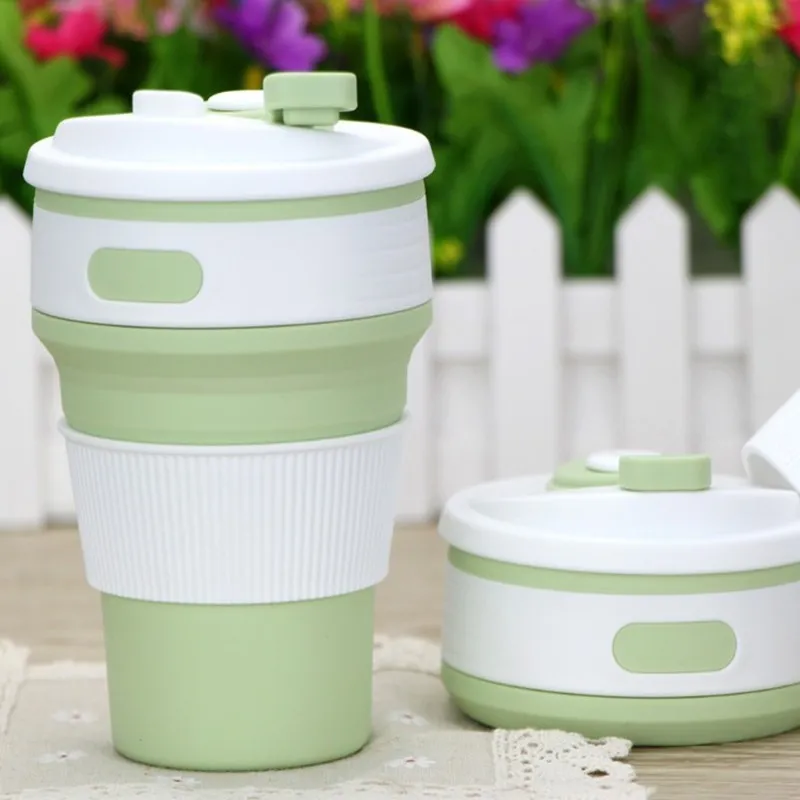 Coffee Mugs Travel Collapsible Silicone Cup Folding Water Cups BPA FREE Food Grade Drinking Ware Mug Tea Coffee Cups – image 4