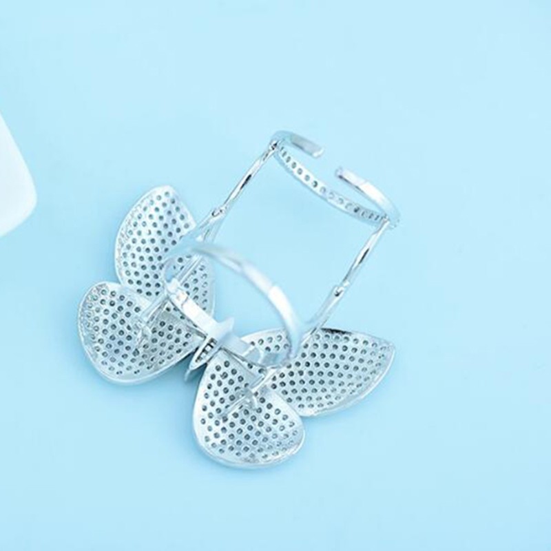 Crystal Stones Made Butterfly Ring