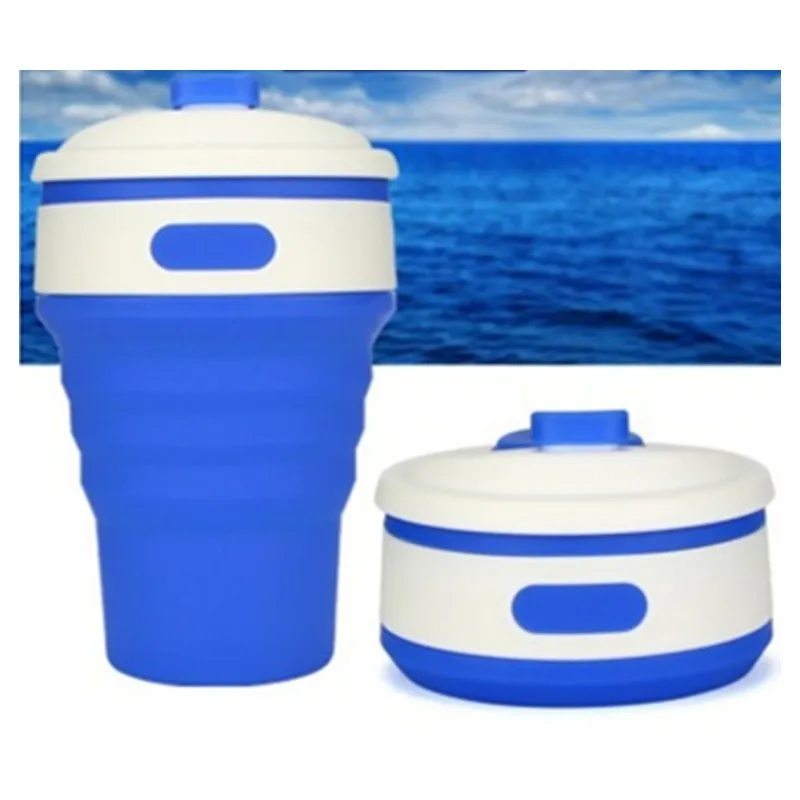 Coffee Mugs Travel Collapsible Silicone Cup Folding Water Cups BPA FREE Food Grade Drinking Ware Mug Tea Coffee Cups – image 5