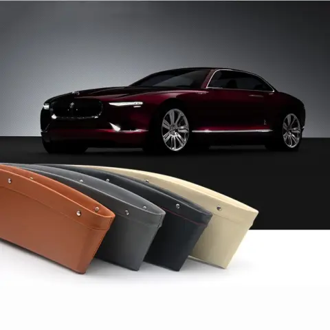 Car Organizer Box Caddy Catcher PU Leather Seat Gap