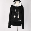 Unisex Cat Lovers Hoodie – Cozy Polyester Cotton Sweatshirt with Round Collar - Bild 6 von 11