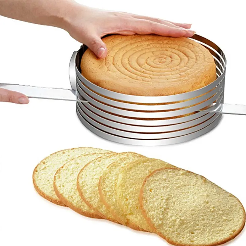 Layered Stainless Steel Adjustable Round Cake Pastry Cutter DIY